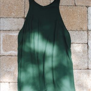 Emerald green chiffon tank